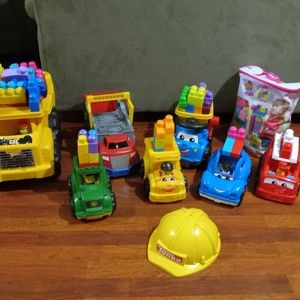 Mega Blocks Trucks with drivers and blocks